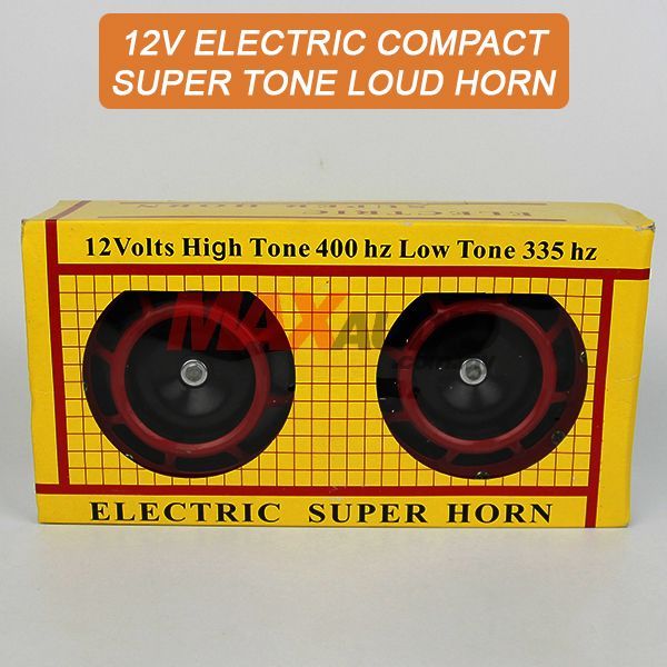 Buy 12V Electric Compact Super Tone Loud Horn (Pair)